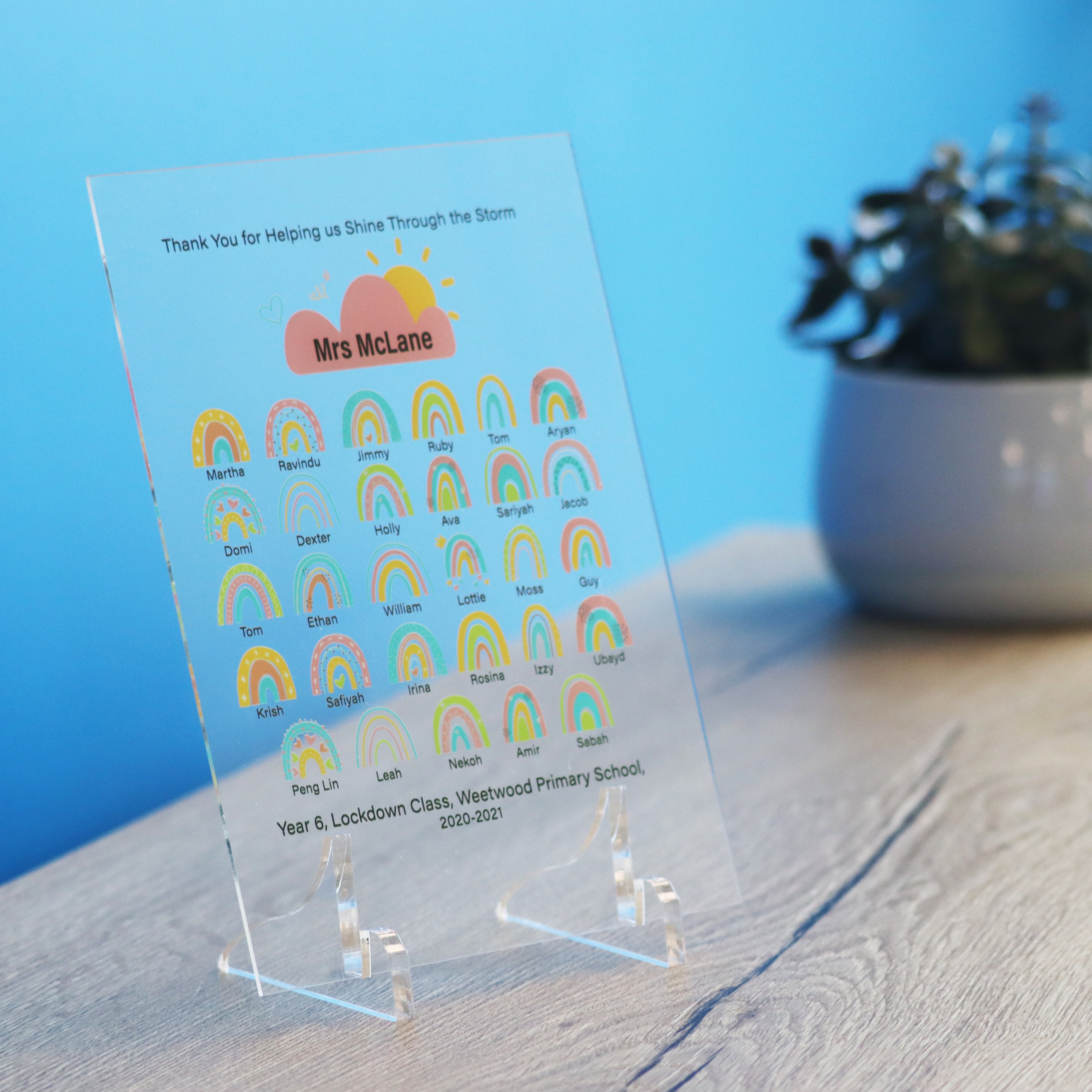 Personalised Teacher Desk Stand