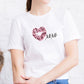 Heart Print Tshirt Xoxo