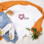 Heart Print Tshirt Xoxo