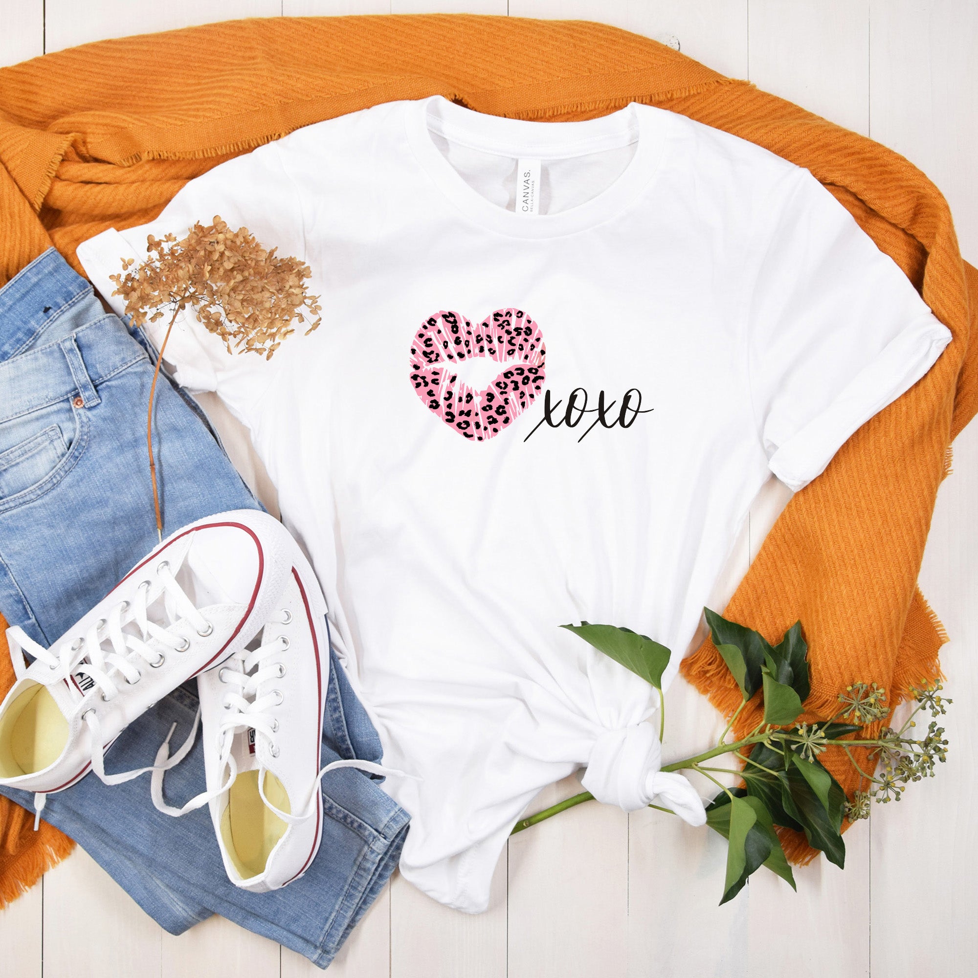 Heart Print Tshirt Xoxo