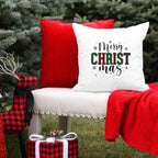 Tartan Merry Christmas Cushion