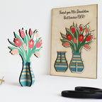 Personalised Pop Out Wooden Keepsake Thank You Teacher Card