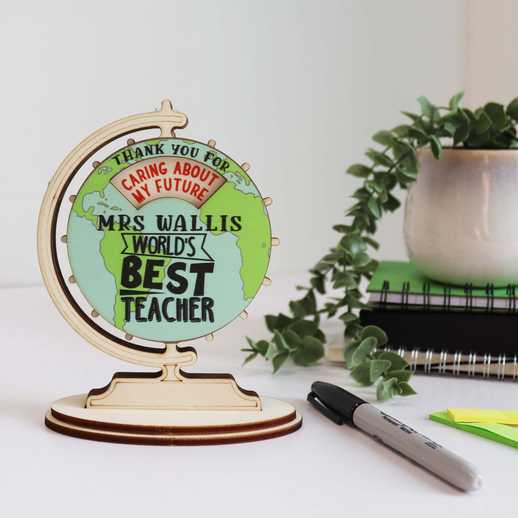 Personalised Wooden Keepsake Best Teacher Card