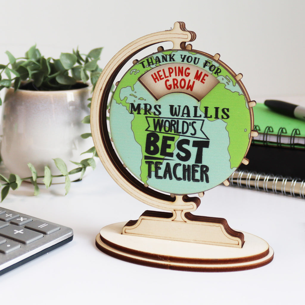 Personalised Wooden Keepsake Best Teacher Card