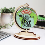 Personalised Wooden Keepsake Best Teacher Card