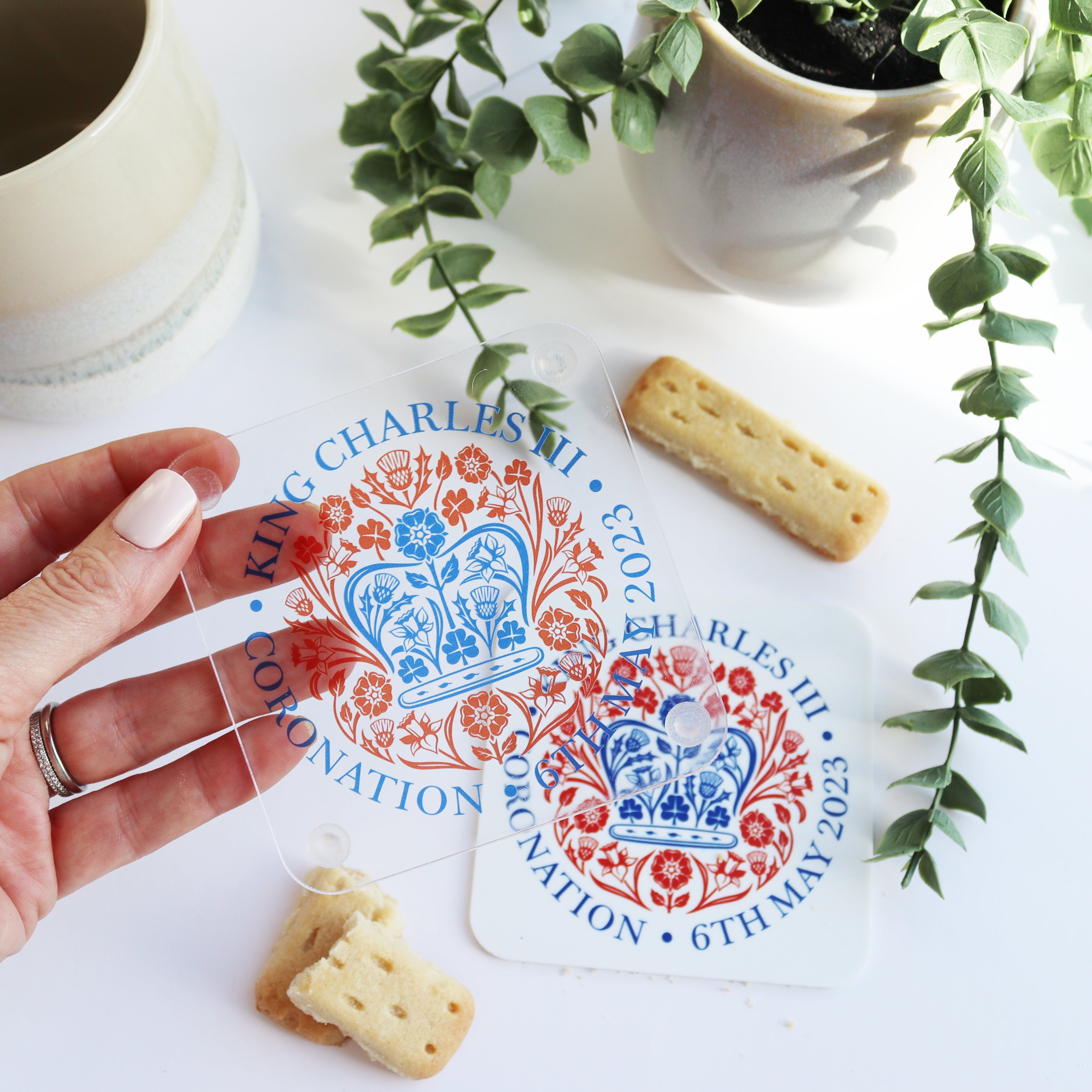 printed acrylic coronation coaster
