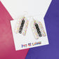 printed colourful acrylic statement dangly earrings modern large earrings
