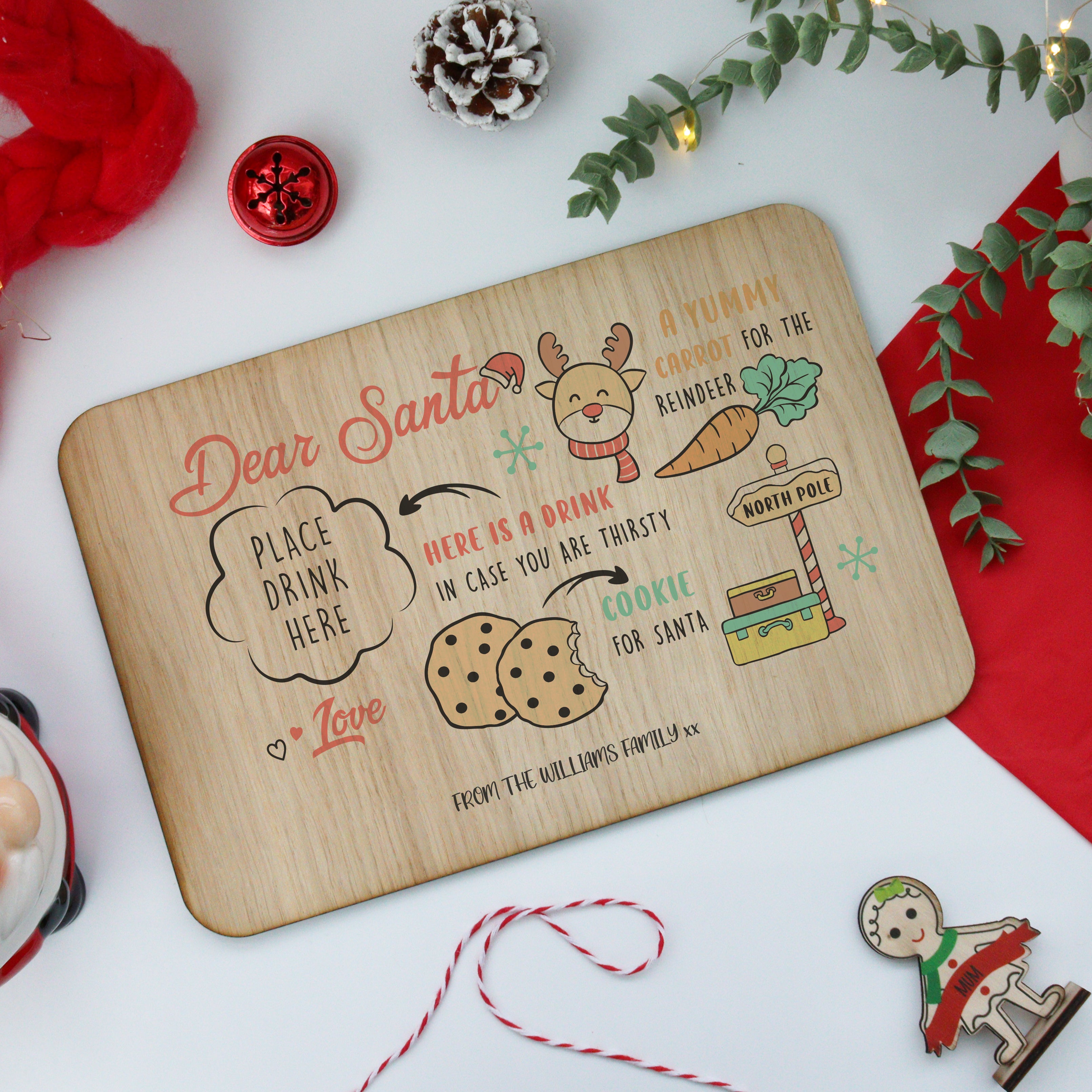 Personalised Santa Treat Plate Board