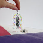 large modern printed geometric colourful earrings acrylic modern contemporary statement earrings acrylic jewellery