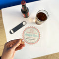 Personalised Clear Acrylic Printed Beer Mat Coaster