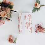 Printed Vellum Pink Flower Paper