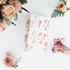 Printed Vellum Pink Flower Paper