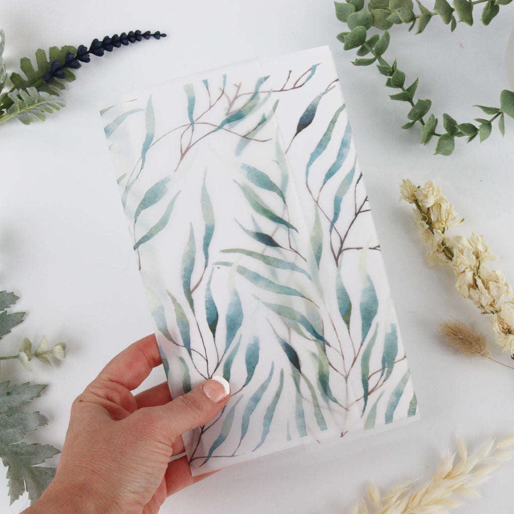Printed Vellum Botanical Paper