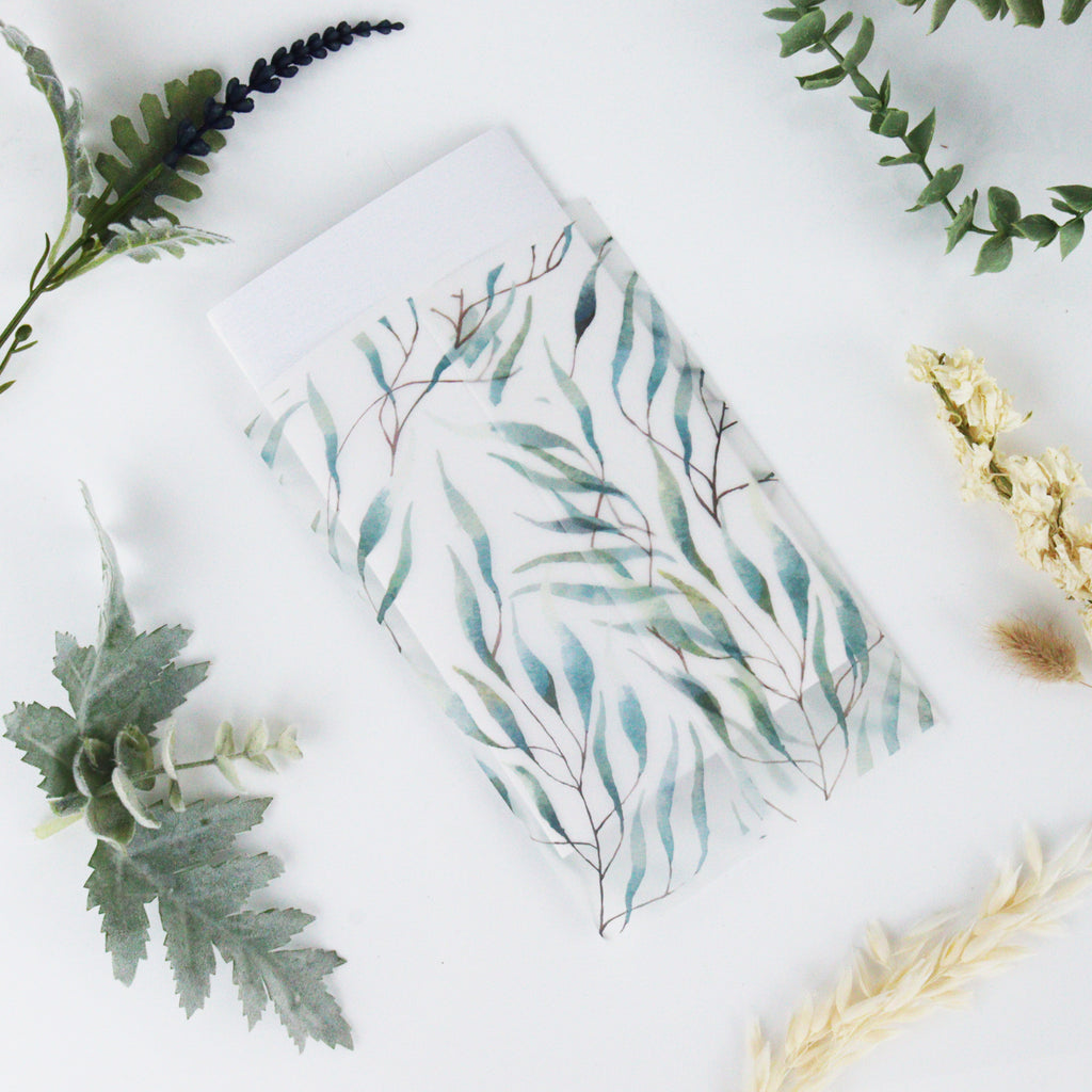 Printed Vellum Botanical Paper