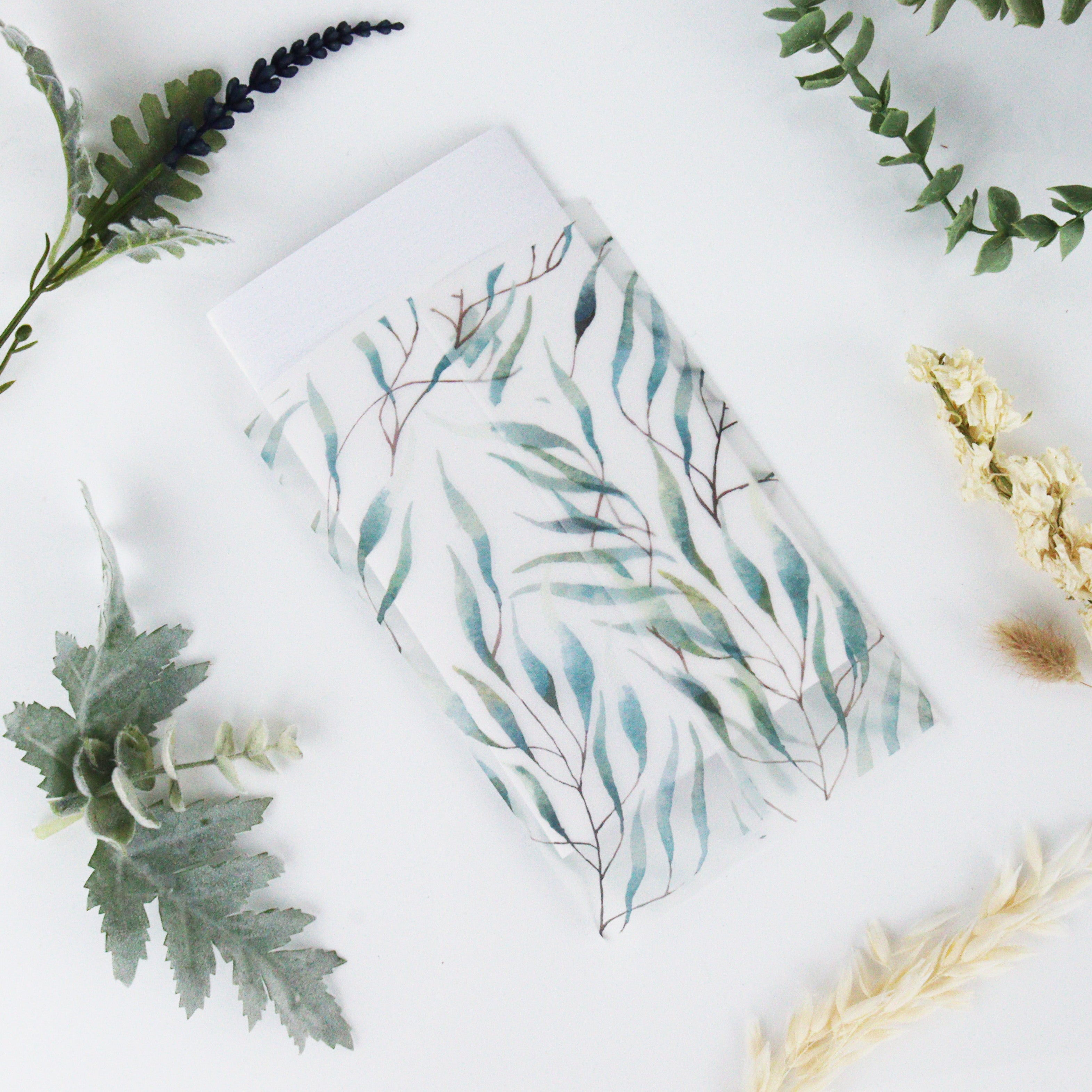 Printed Vellum Botanical Paper