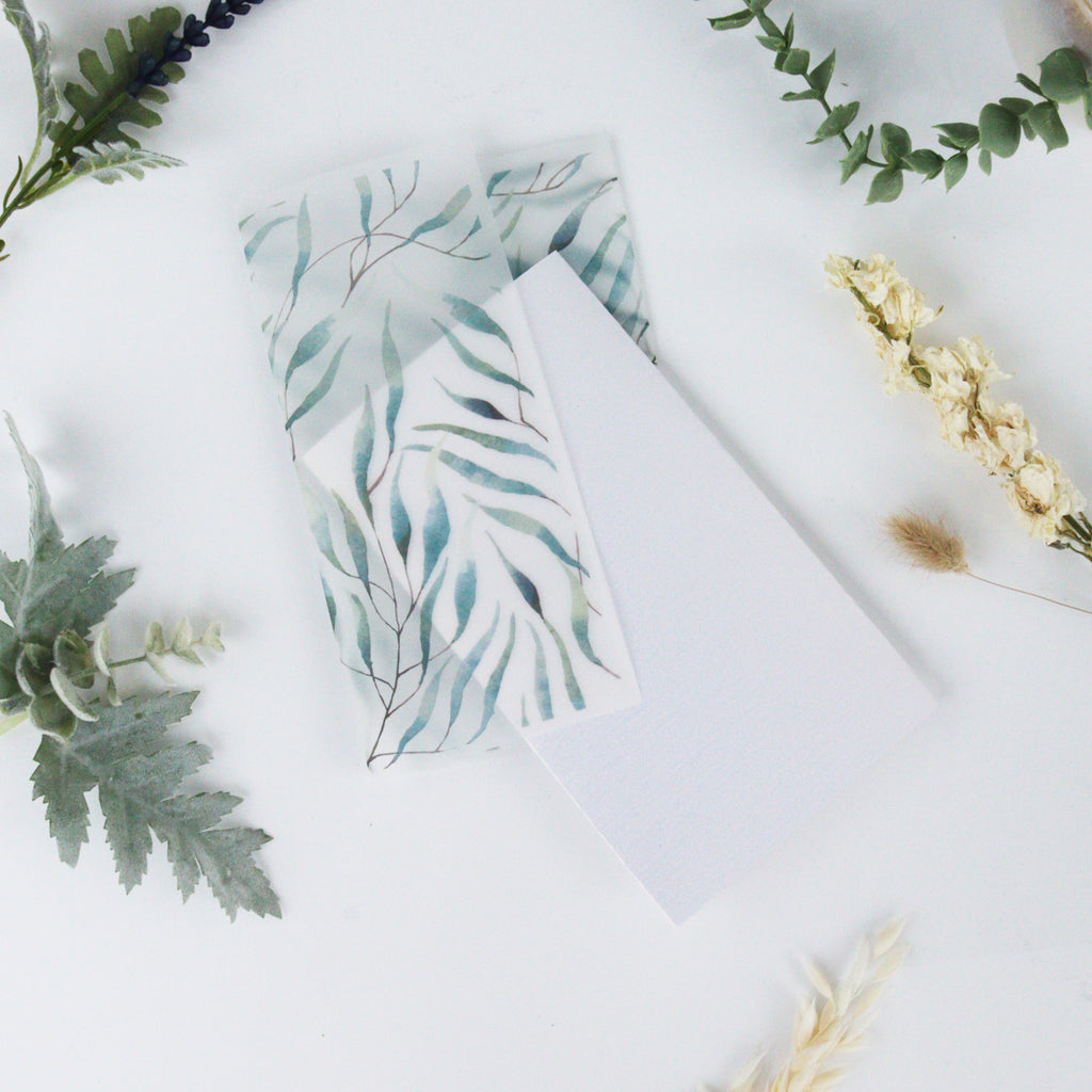 Printed Vellum Botanical Paper