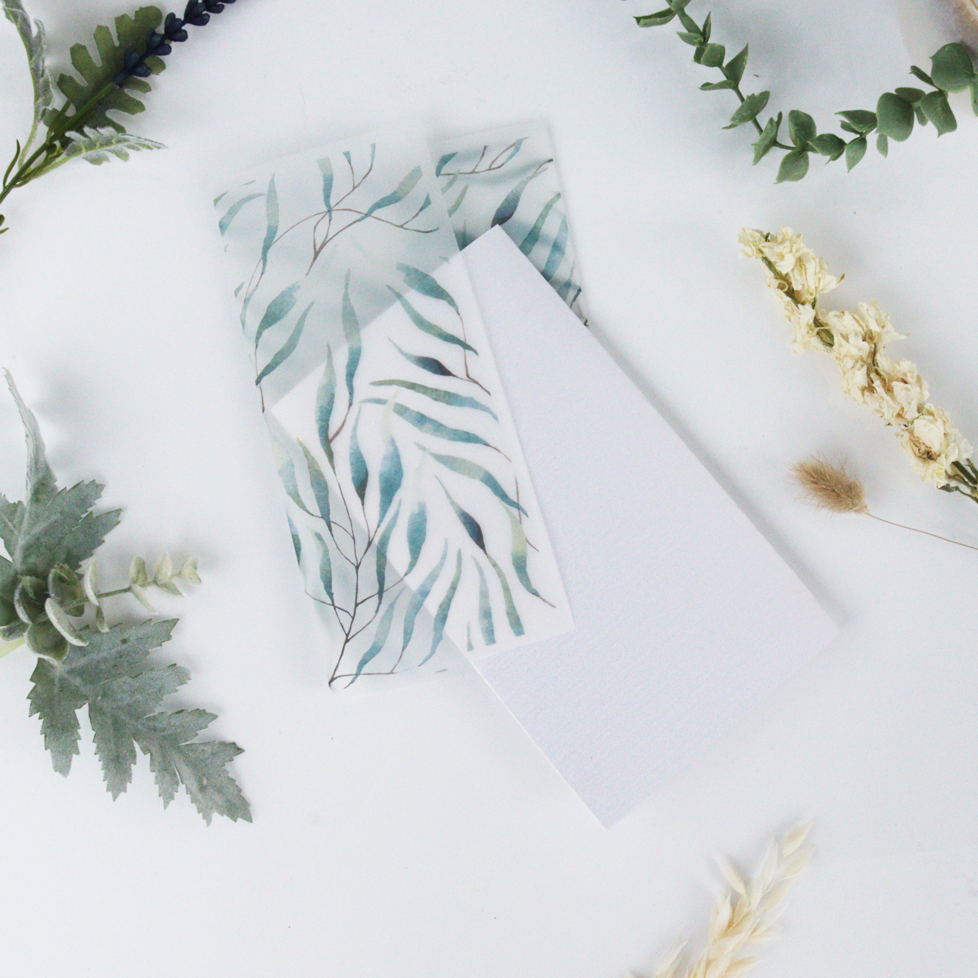 Printed Vellum Botanical Paper