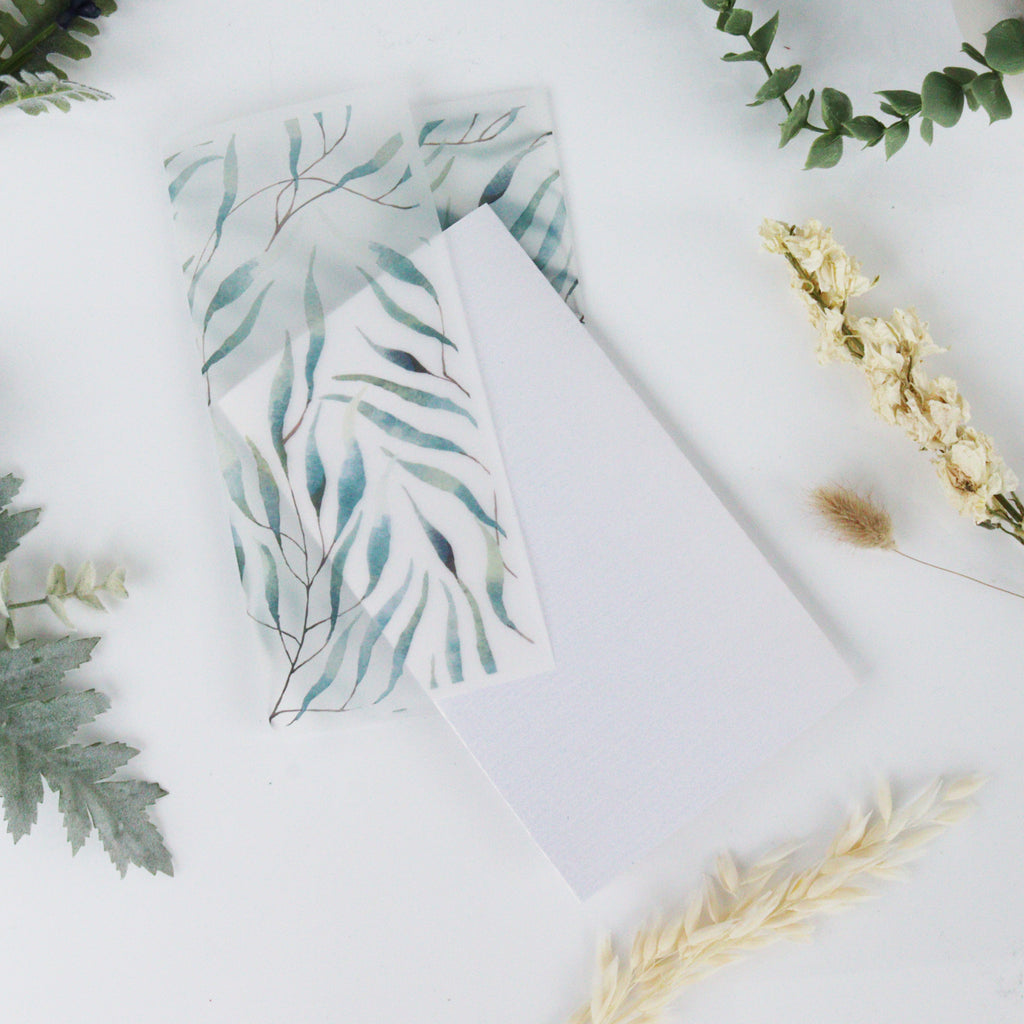 Printed Vellum Botanical Paper