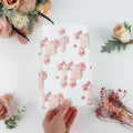 Printed Vellum Pink Flower Paper