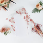 Printed Vellum Pink Flower Paper