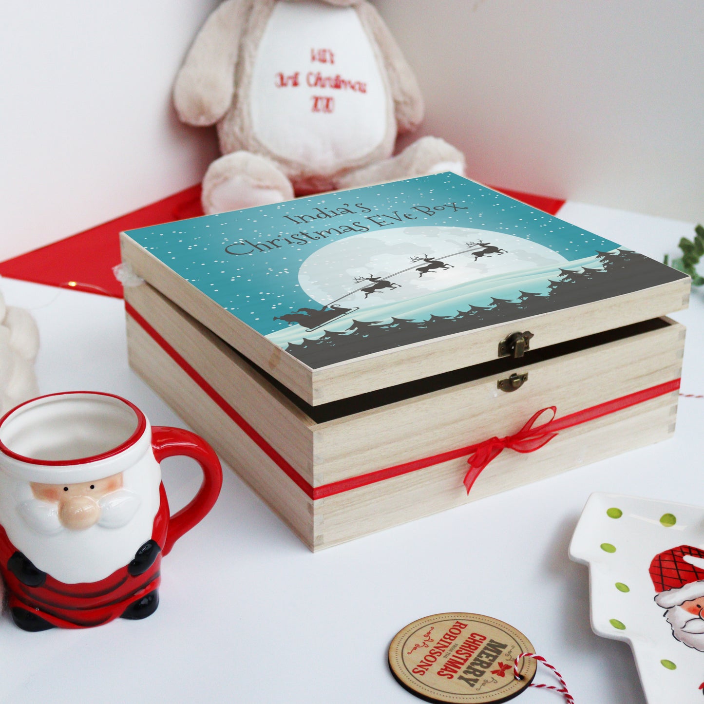 Personalised Printed Wooden Christmas Eve Box