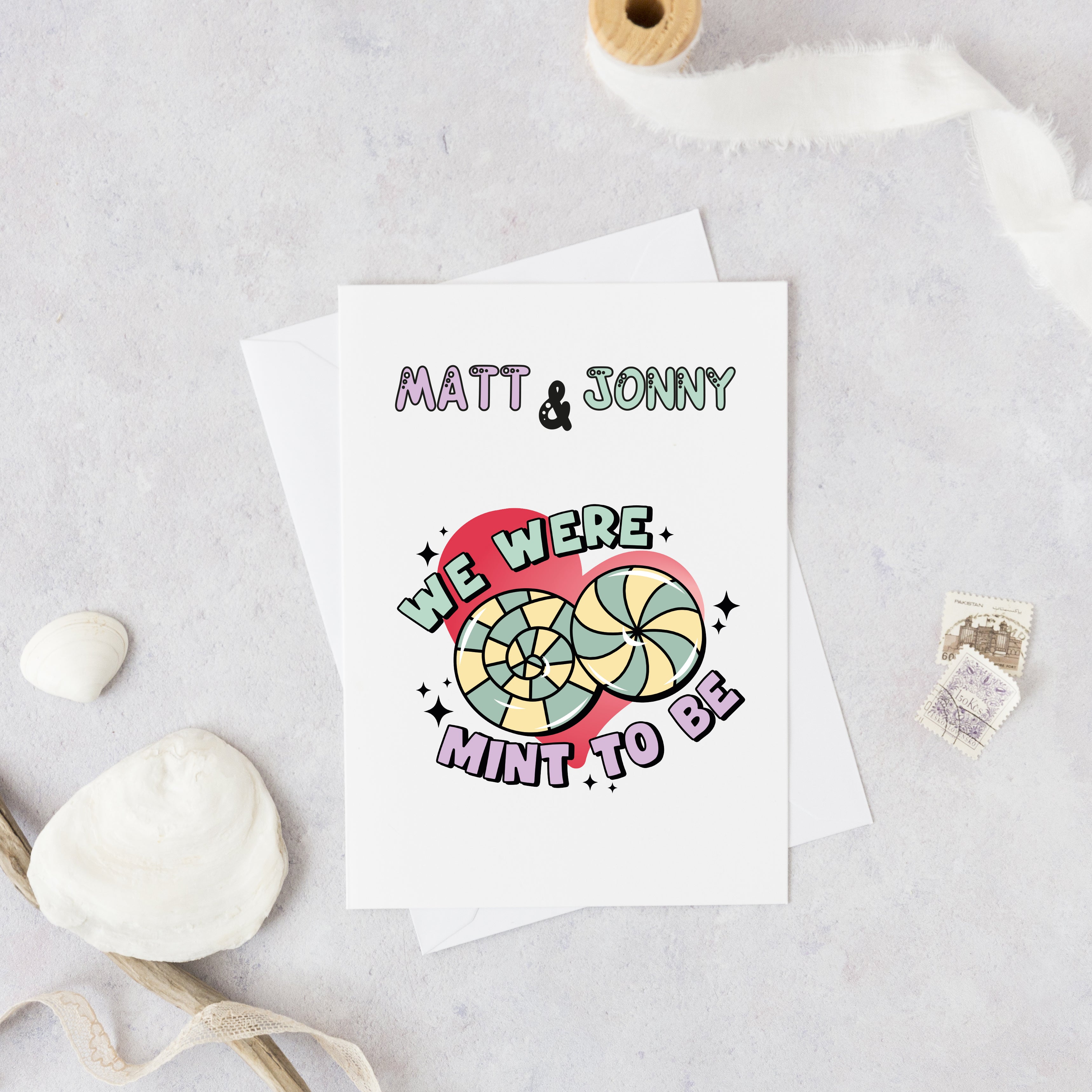 We Were Mint To Be Personalised Valentine's Card