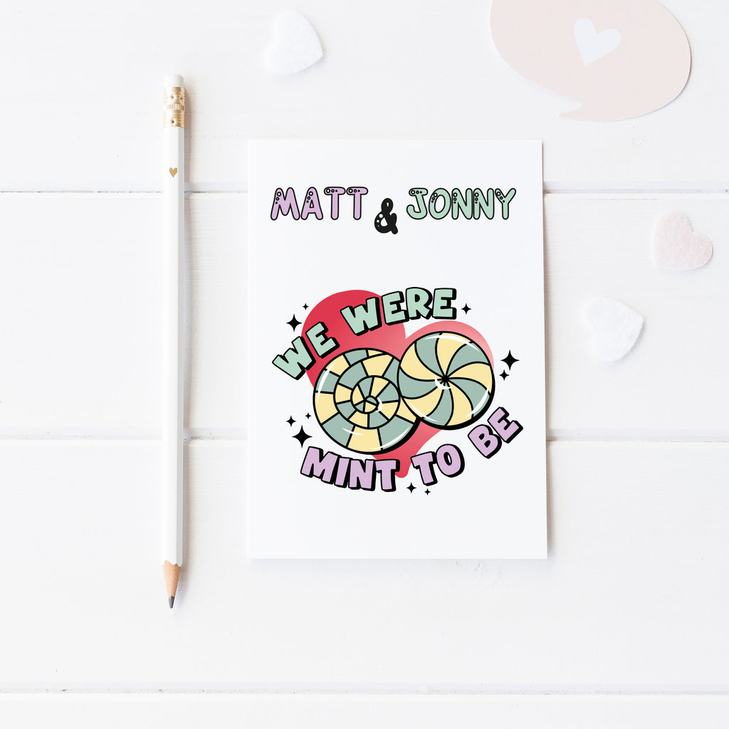 We Were Mint To Be Personalised Valentine's Card