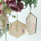 Hexagonal Wooden Hanging Wedding Table Plan