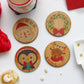 Set Of Four Christmas Character Wooden Coasters
