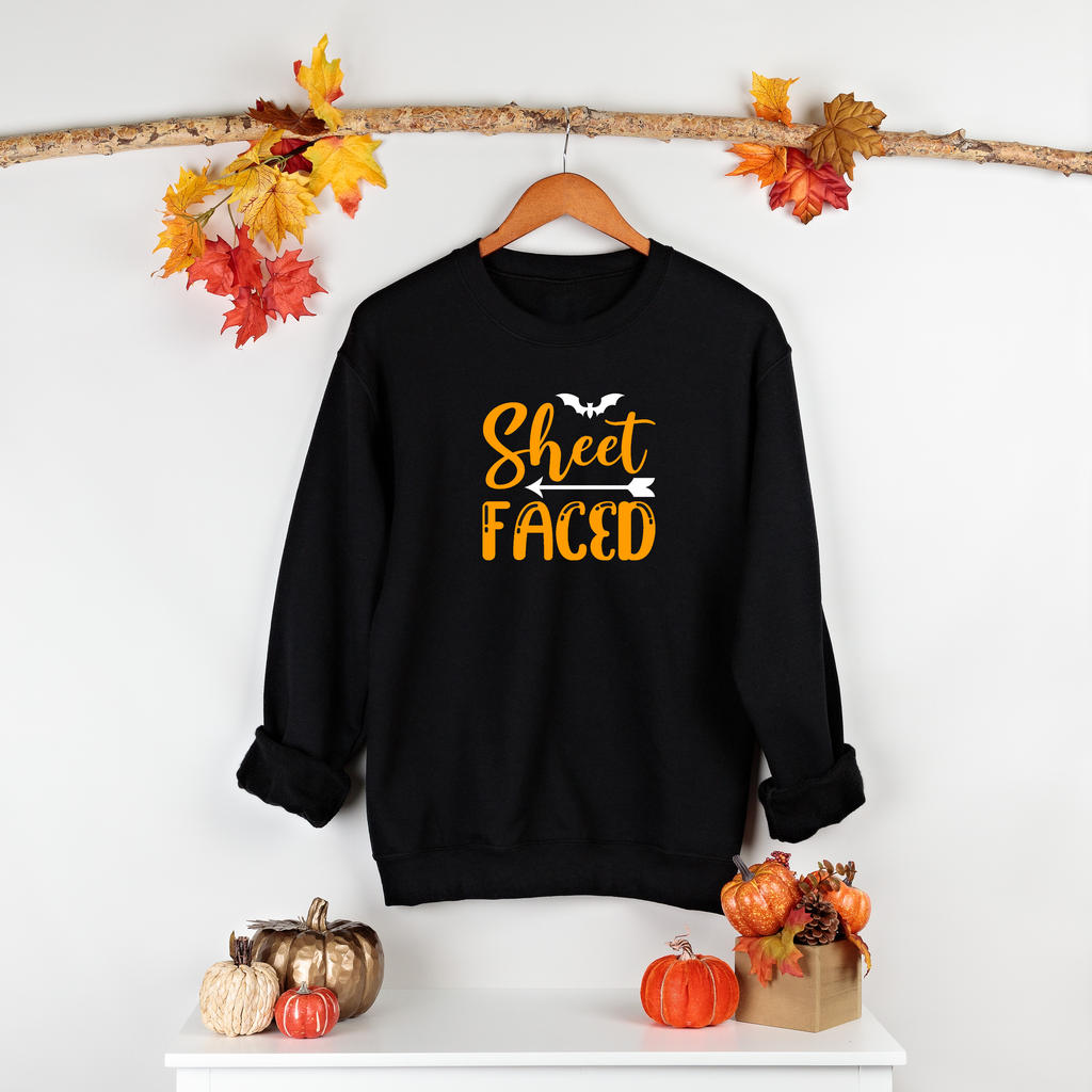 Sheet Faced Halloween Jumper Funny