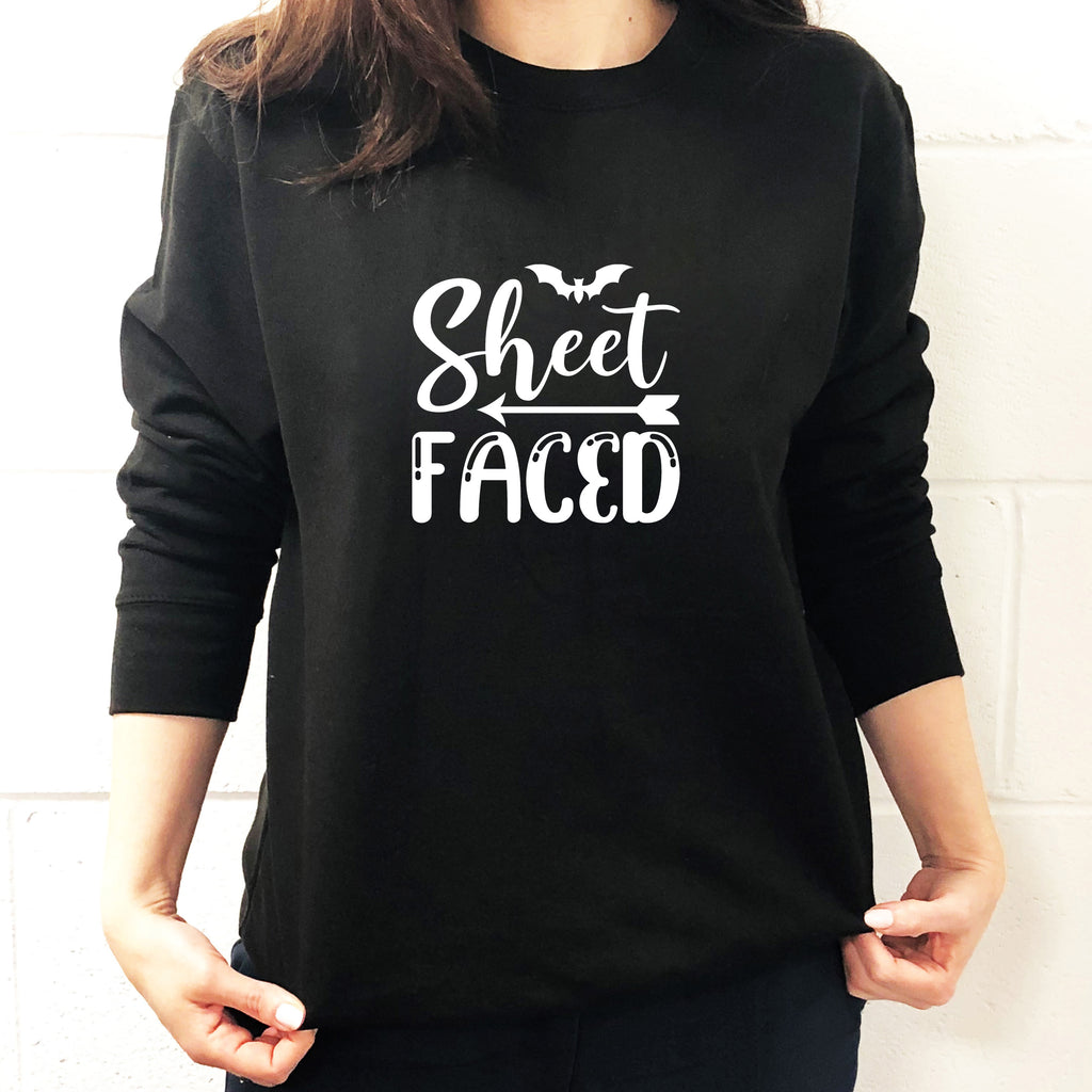 Sheet Faced Halloween Jumper Funny