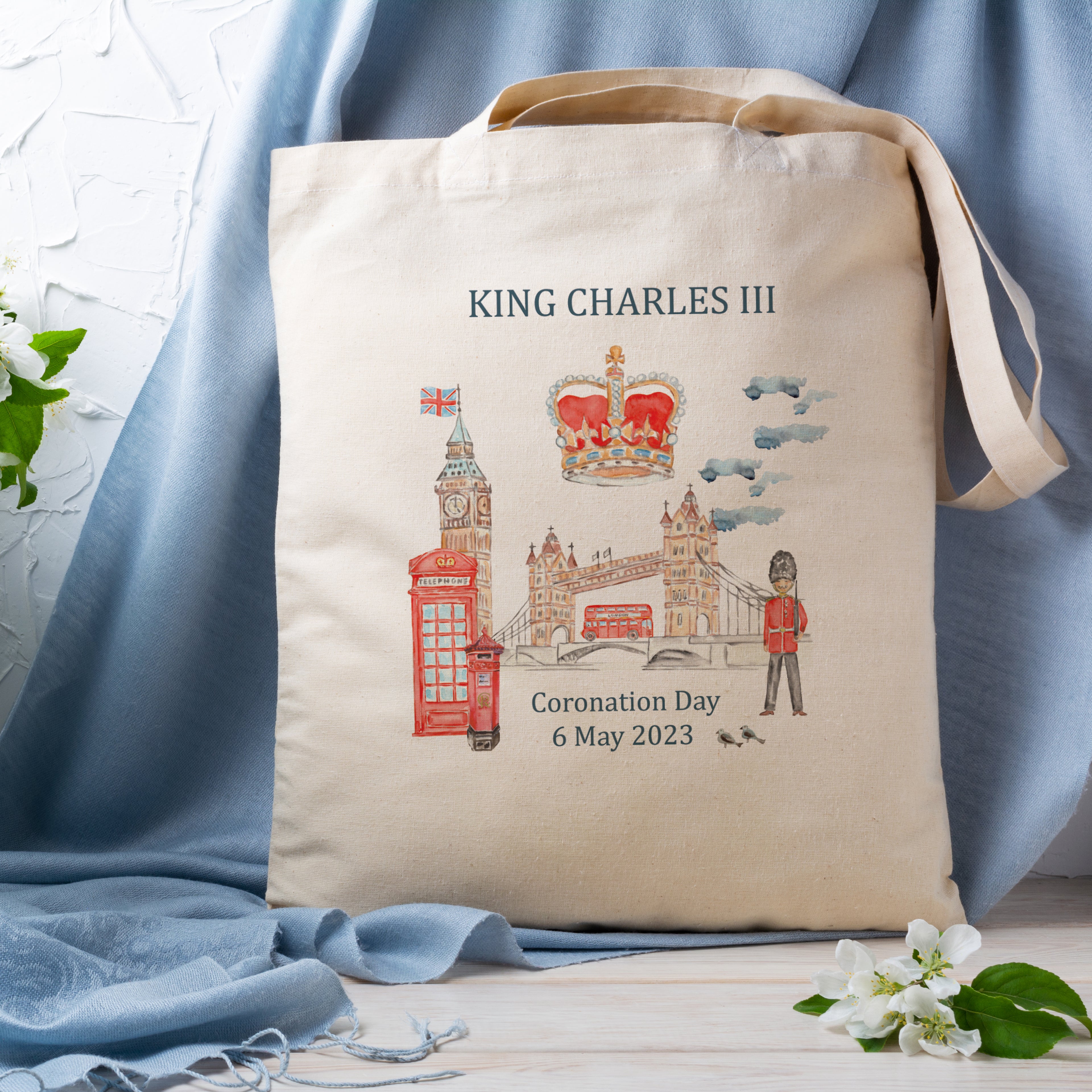 King Charles Coronation Tote Bag