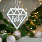 Geometric Christmas Bauble - Silver