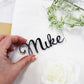 Silver Mirrored Acrylic Name Place Table Settings
