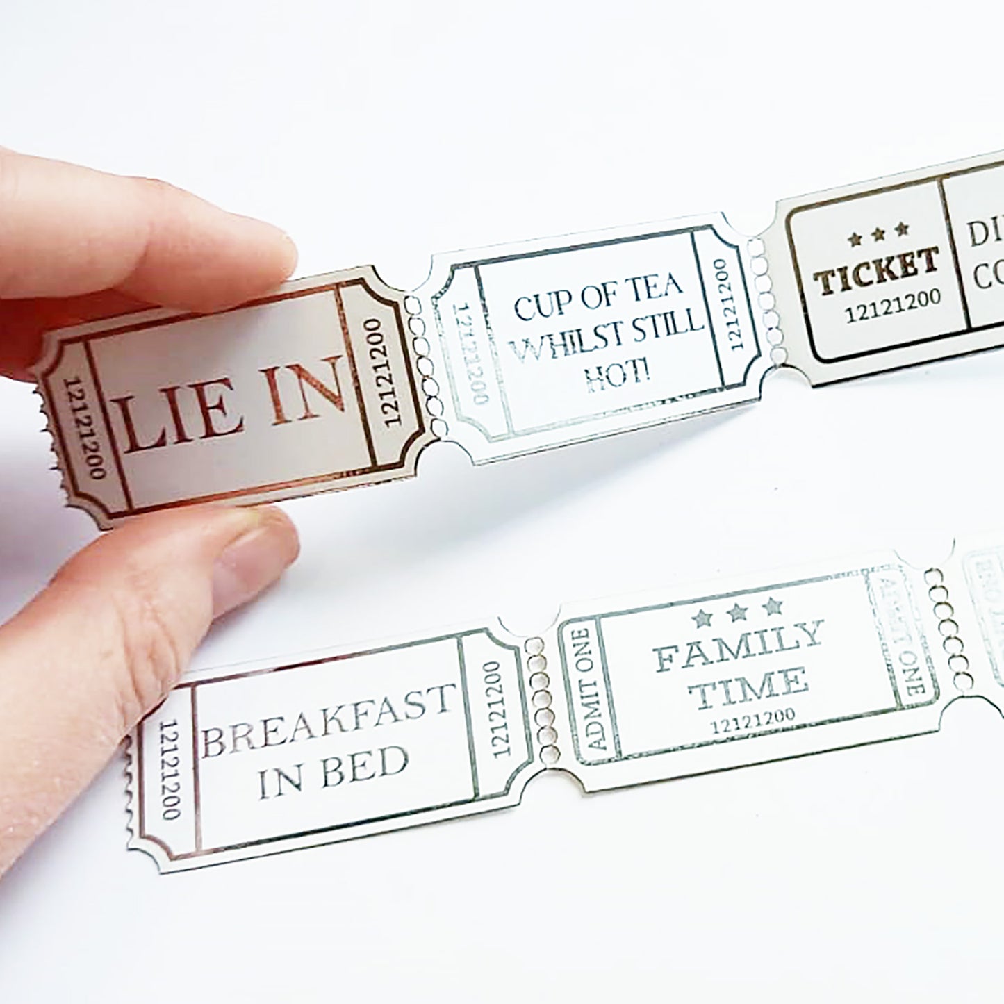 silver mother's day token tickets gift stub tokens thoughtful personalised mother's day gift