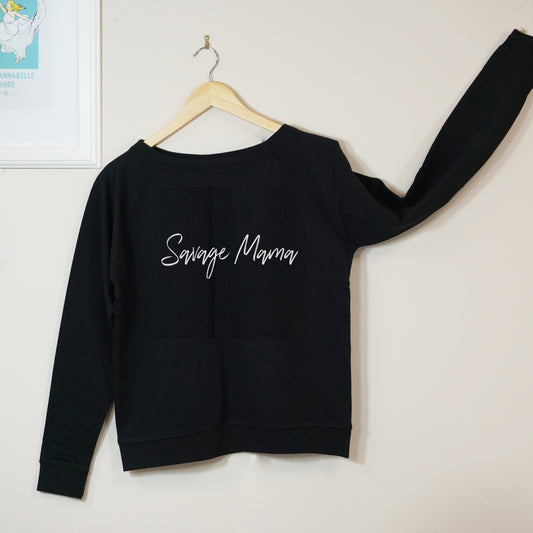 Savage Mama Slogan Sweatshirt