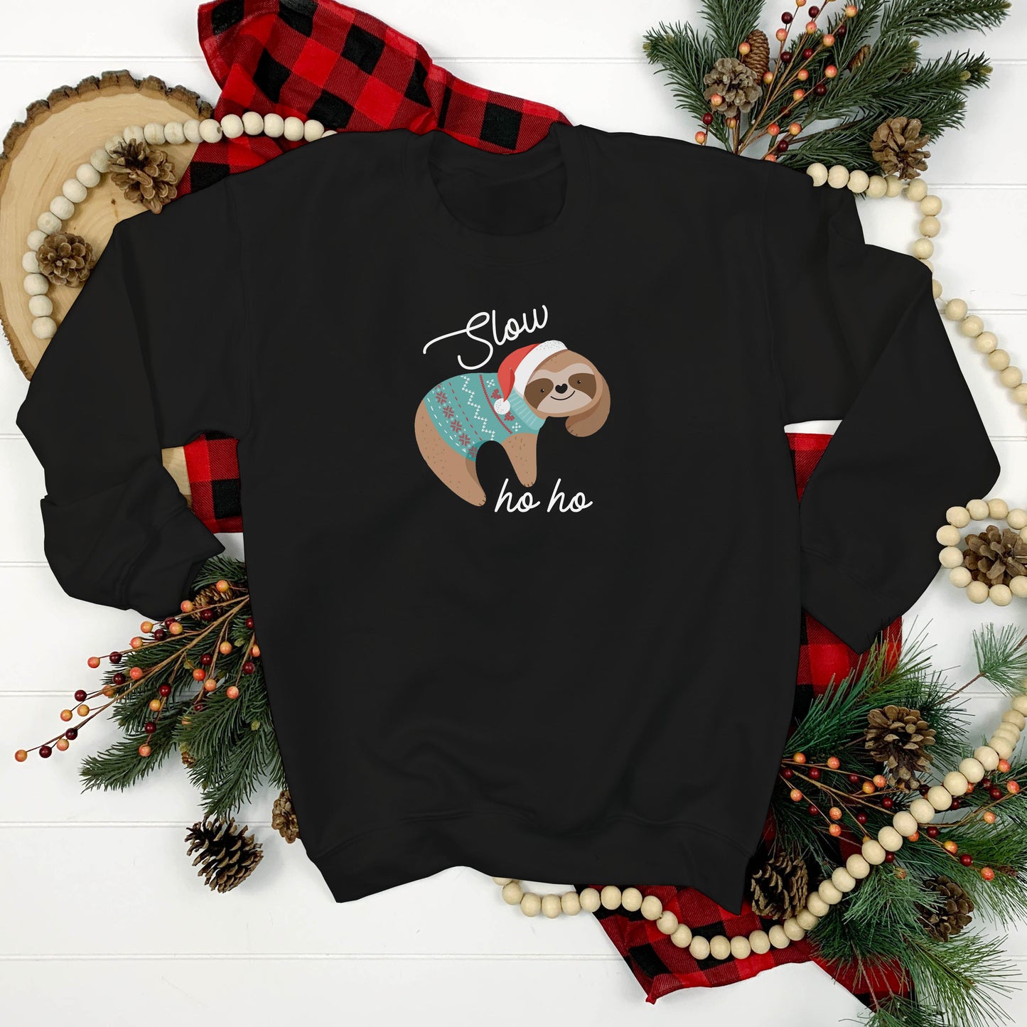 Christmas Slow Ho Ho Sloth Jumper