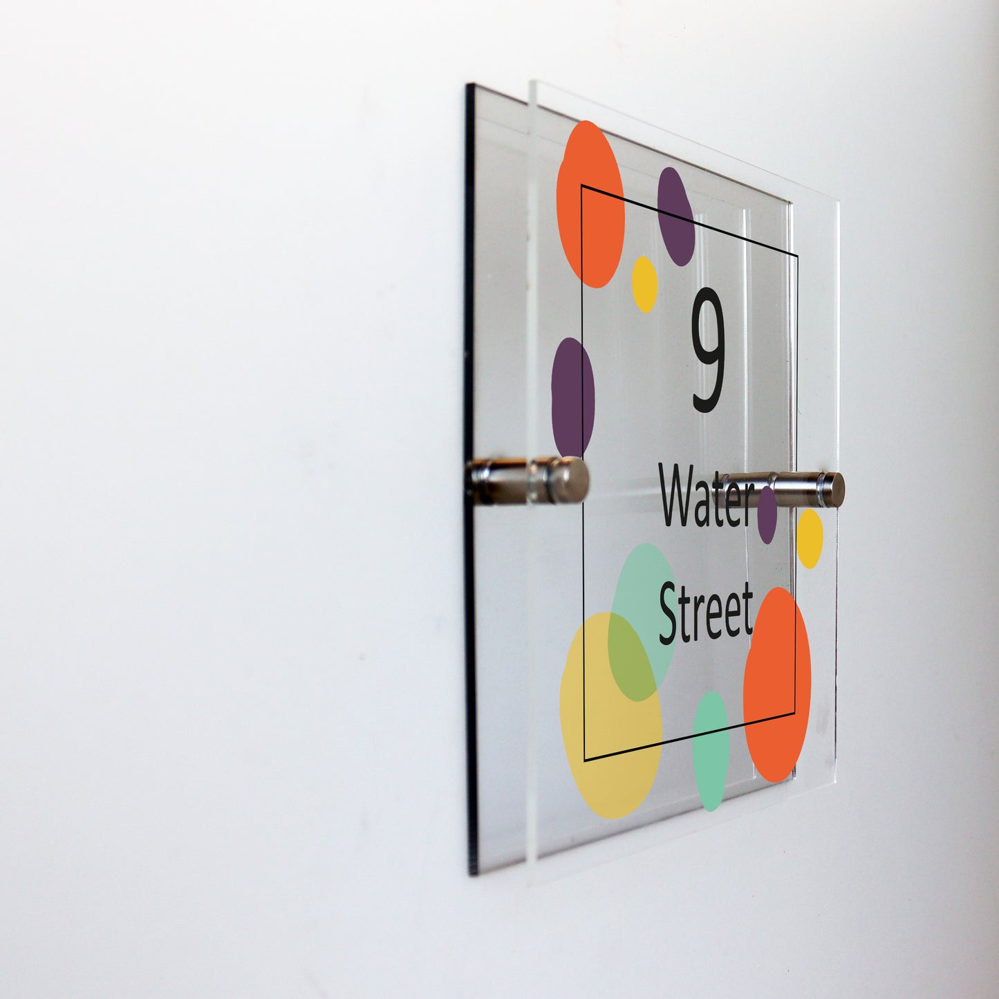modern personalised printed abstract print acrylic house sign personalised modern printed house sign