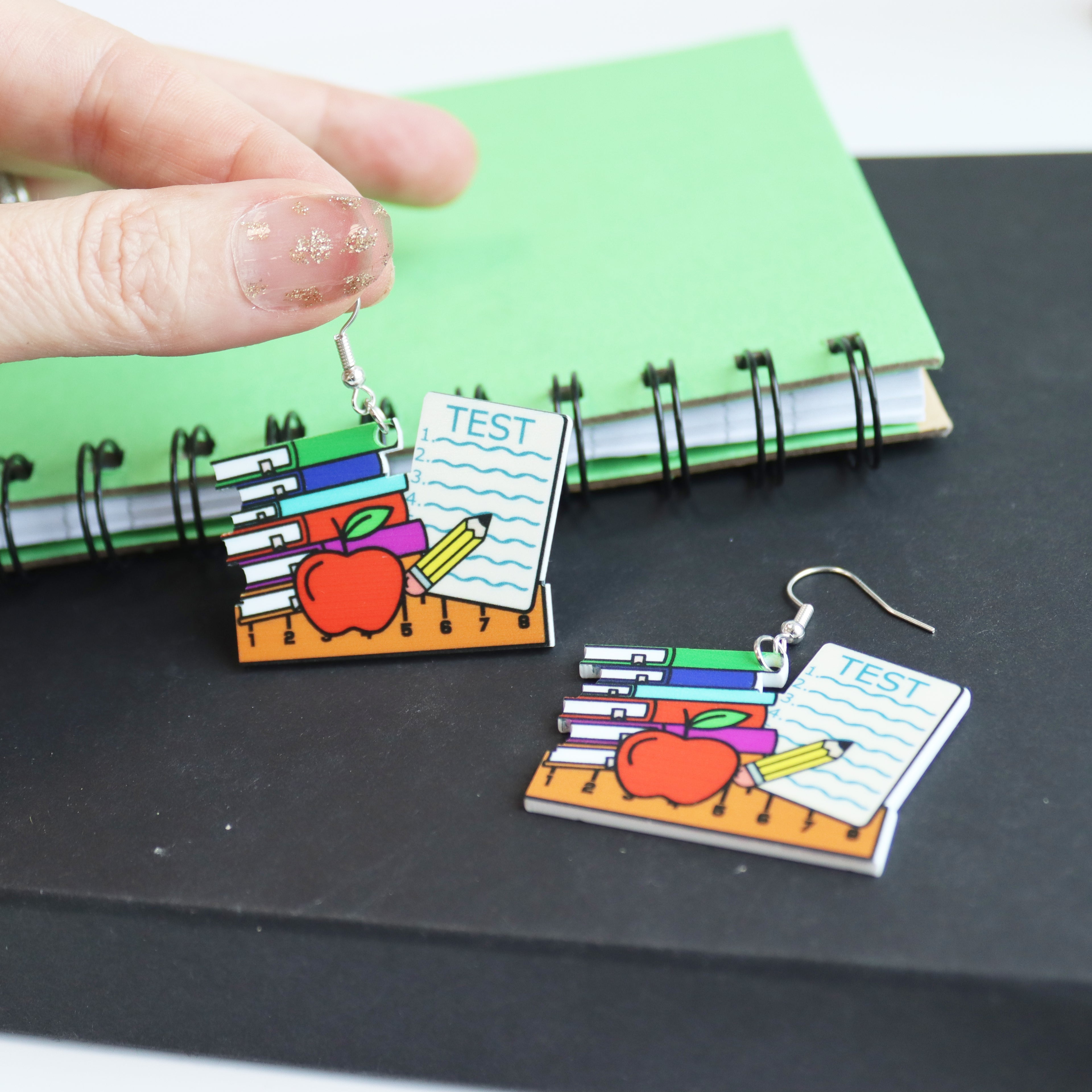 Teacher Book Stack Earrings