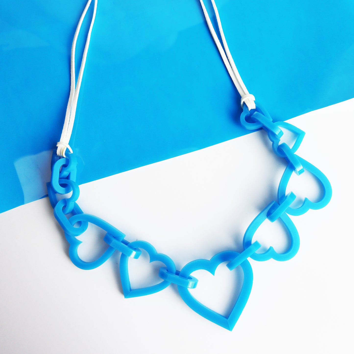 Large Heart Acrylic Necklace