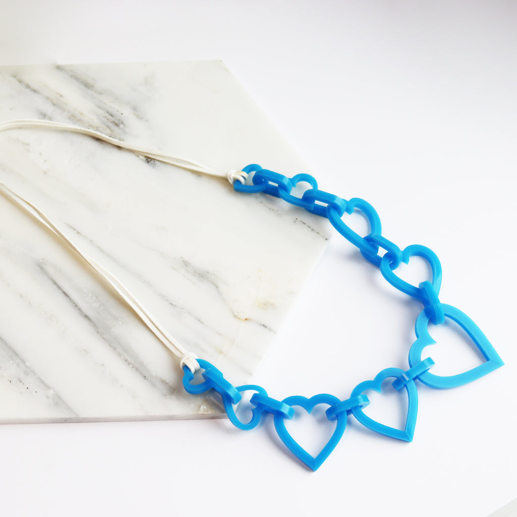 Large Heart Acrylic Necklace