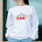 Flower Mama print white vegan sweatshirt