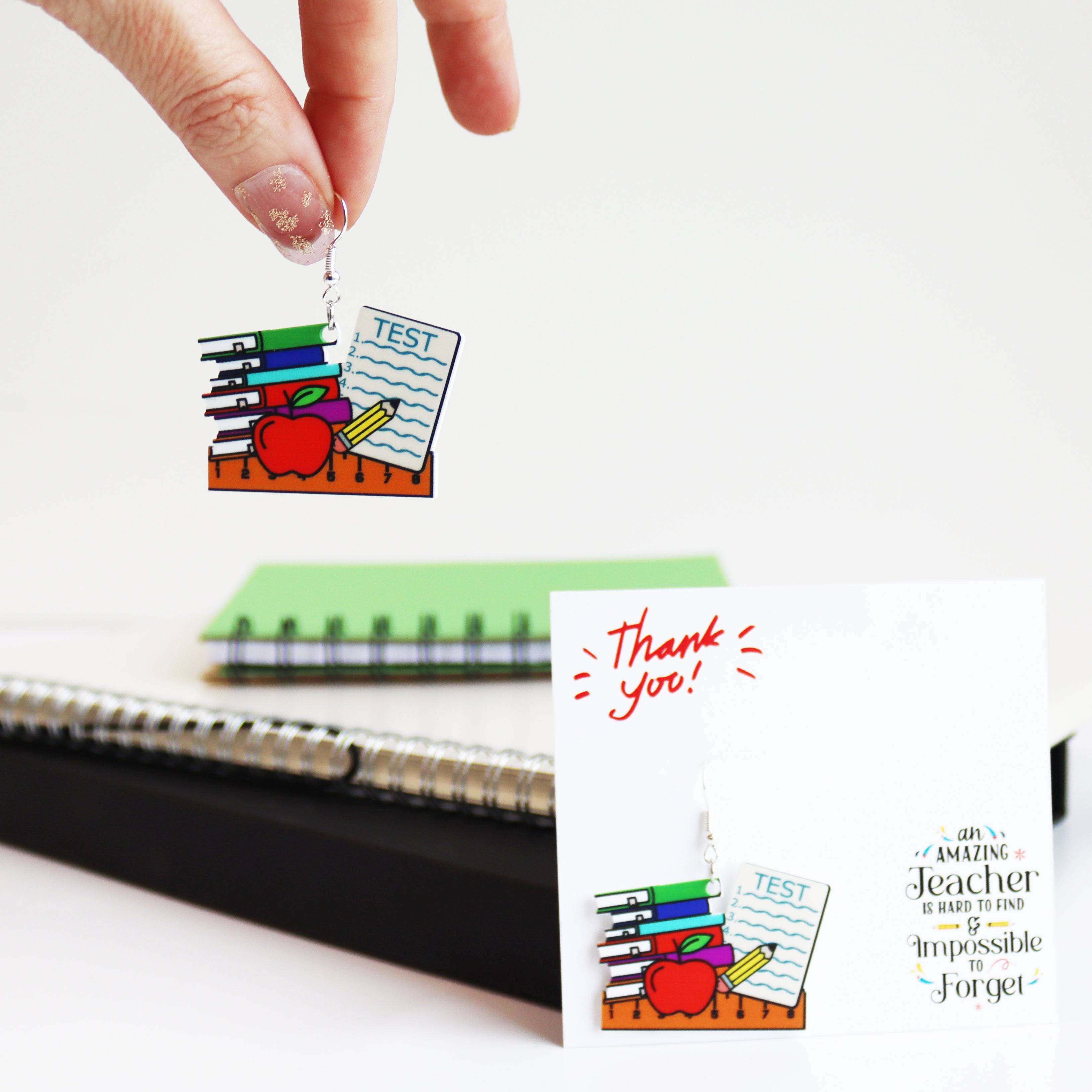 Teacher Book Stack Earrings