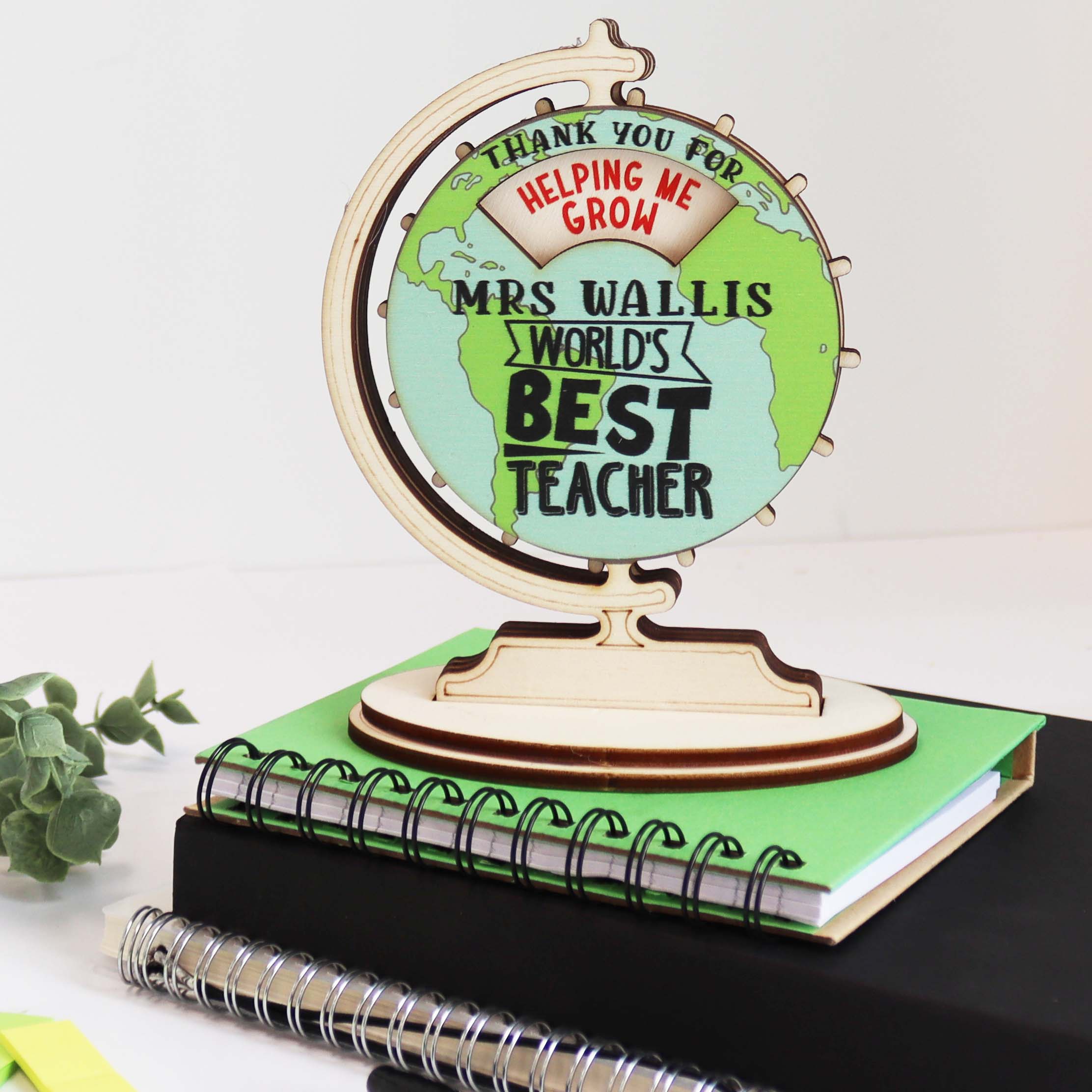 Personalised Wooden Keepsake Best Teacher Card