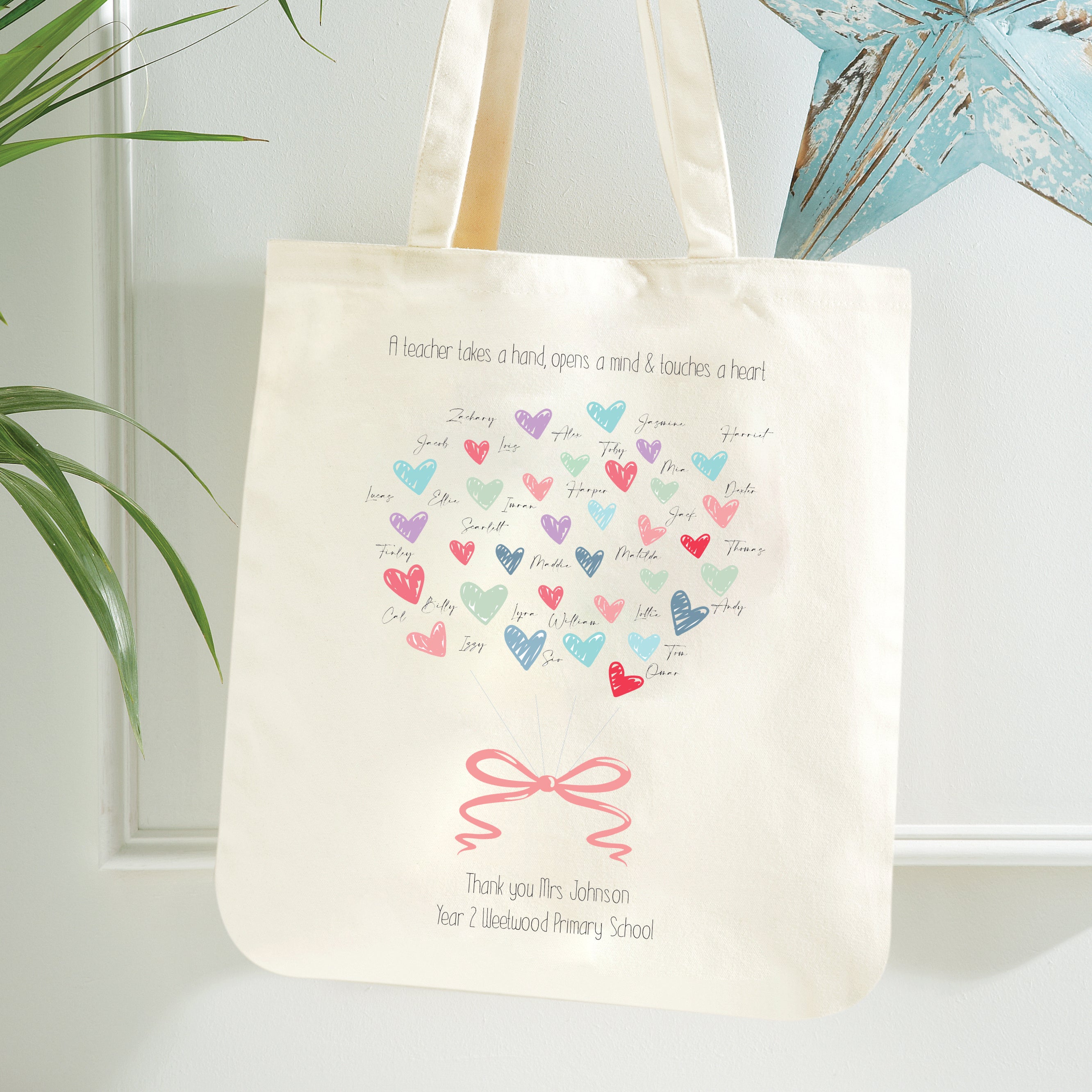 Personalised Teacher Tote Gift Bag