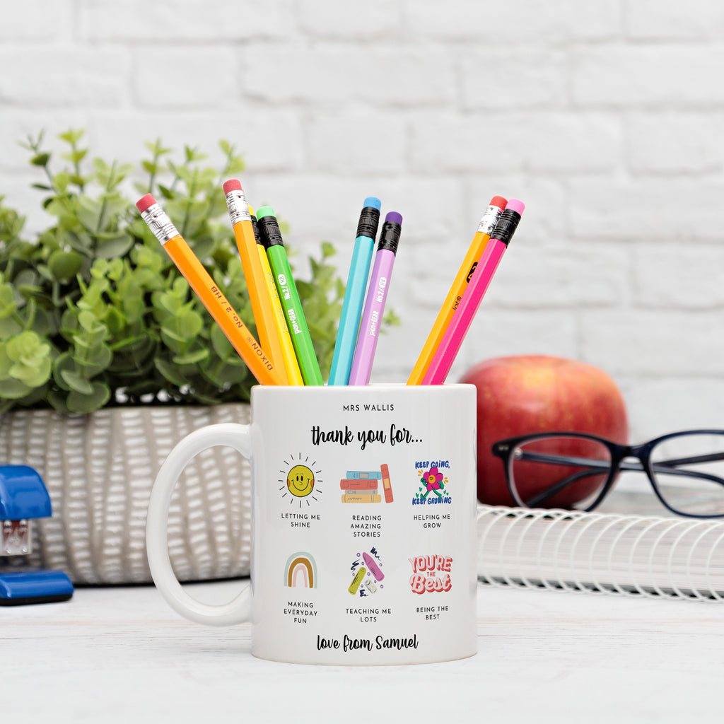 Personalised Thank You Teacher End Of Term Mug