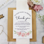 Wedding Thank You Place Setting