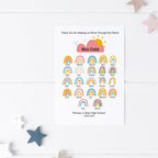 Thank You Teacher Card Rainbow Print