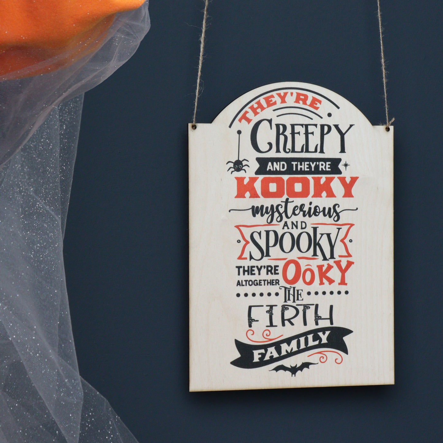 Personalised Halloween Hanging Sign