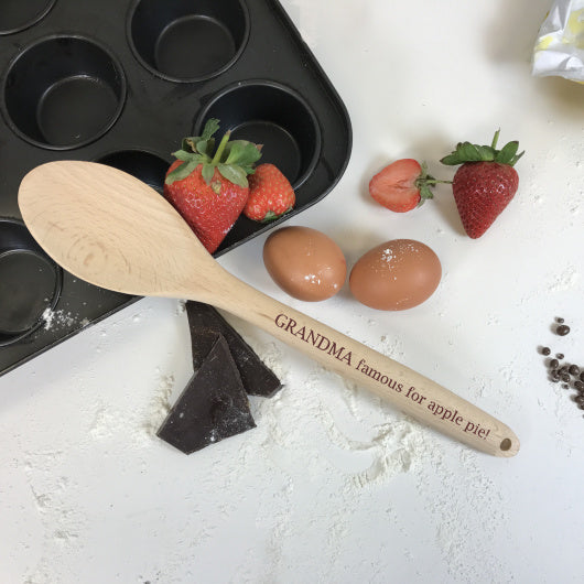 Famous bake personalised wooden spoon